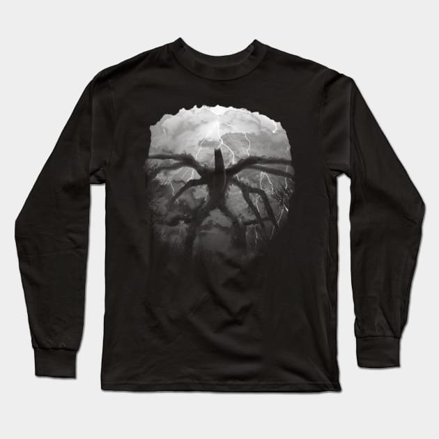 The Mind Flayer V2 - White Long Sleeve T-Shirt by HappyLlama